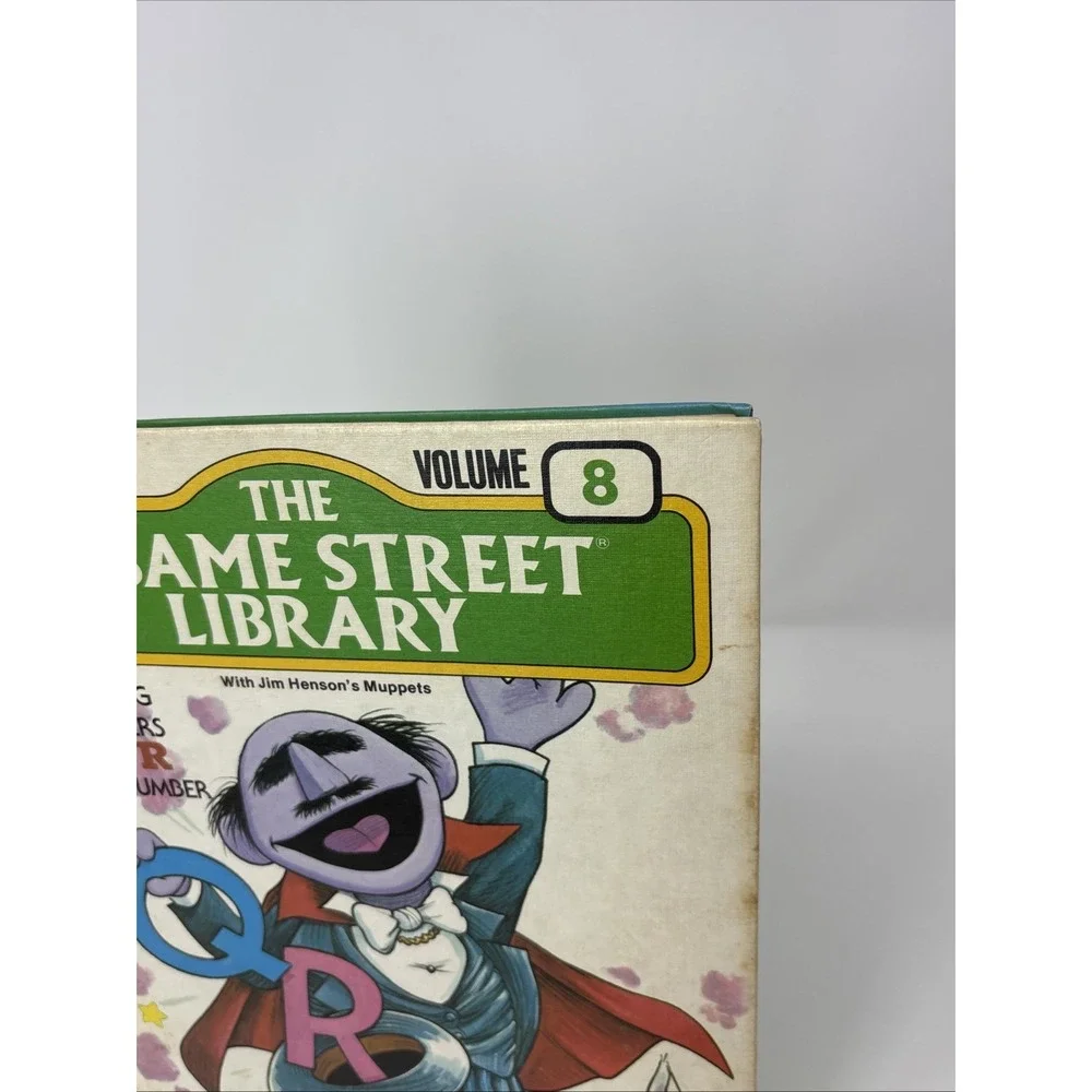 Vintage‎ Sesame Street Library Books Lot Volumes 4 7 8 Funk & Wagnalls Muppets